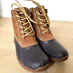 Wolverine Women's Torrent Cognac Brown Snow Boots Leather Rubber Duck Boots 7M